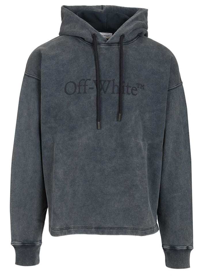 Off-White Hooded Sweatshirt Sweatshirts - Blue | e8b47b3ad19083ac06219169a967bb2ae9174626