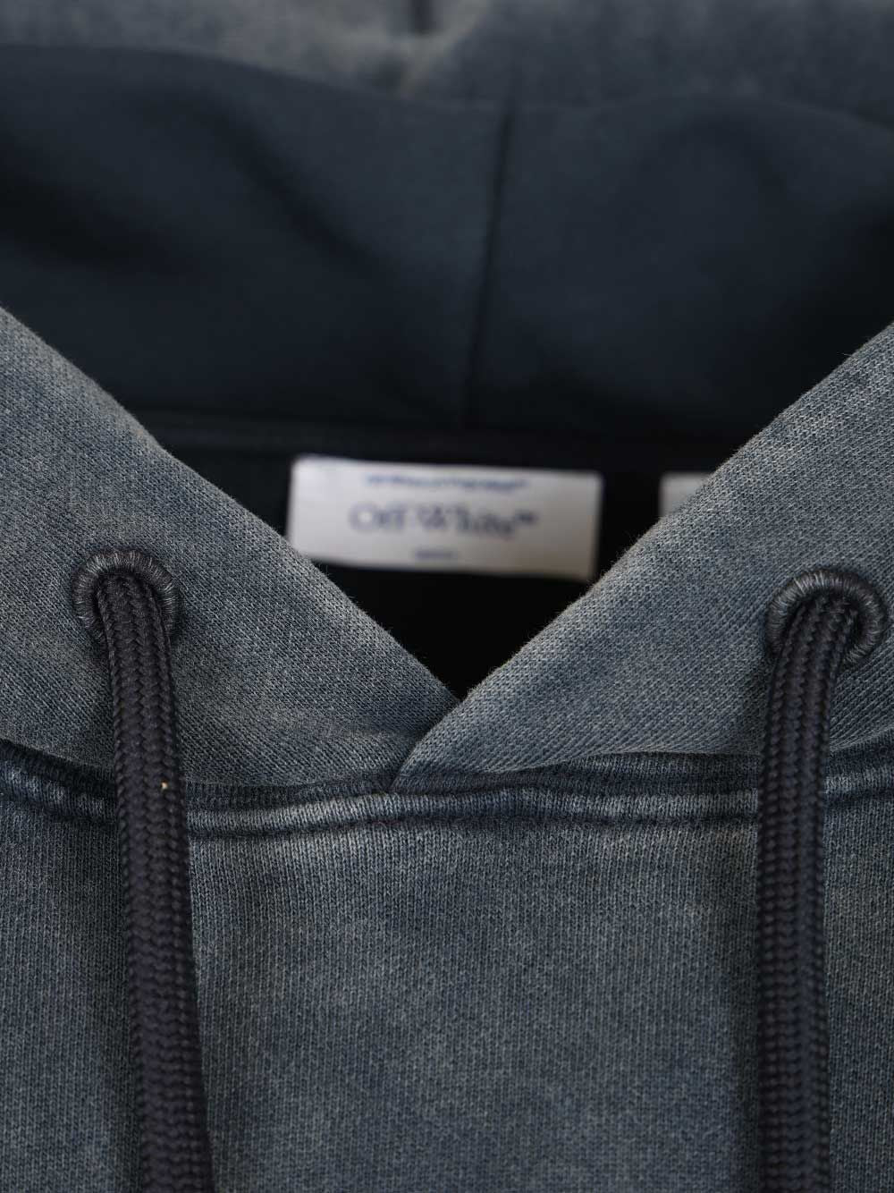 Off-White Hooded Sweatshirt Sweatshirts - Blue | 2387bcee2d030d2f78658e51c14a11c99261346b