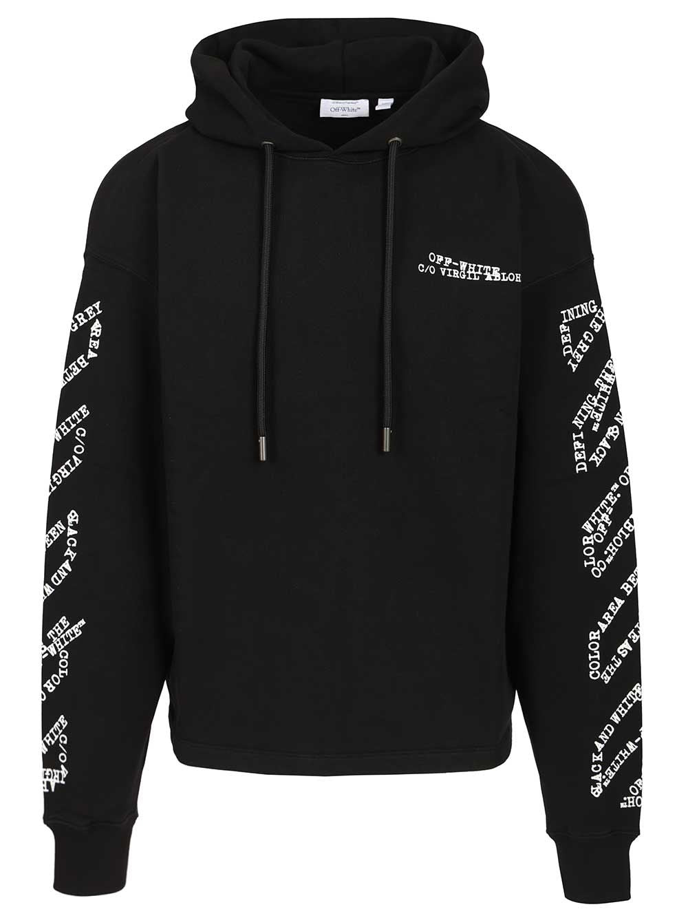 Off-White Type Arrow Hoodie Sweatshirts - Black | 831806b1034212c0cfab515760d678a4fe78e9fd