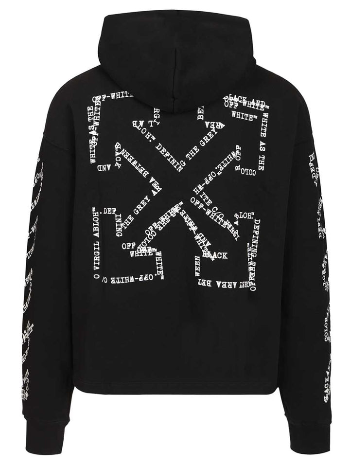 Off-White Type Arrow Hoodie Sweatshirts - Black | b1d9c070c624d8bae16e05d9ba0a64b0a63330e6