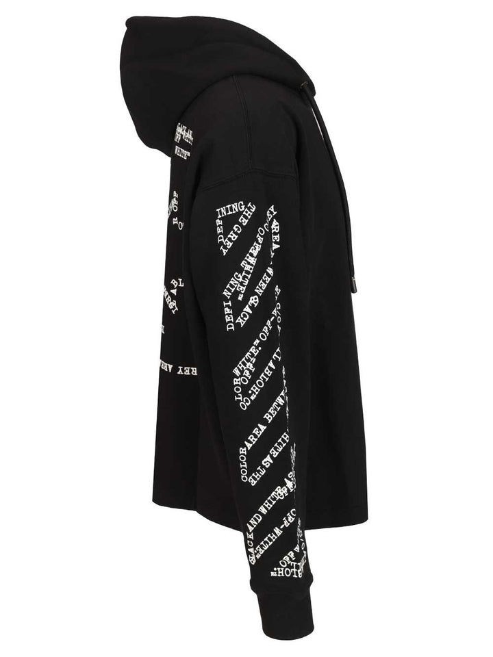 Off-White Type Arrow Hoodie Sweatshirts - Black | de78b76f9d444a2f20e3c1573404e7c7e4e892ba