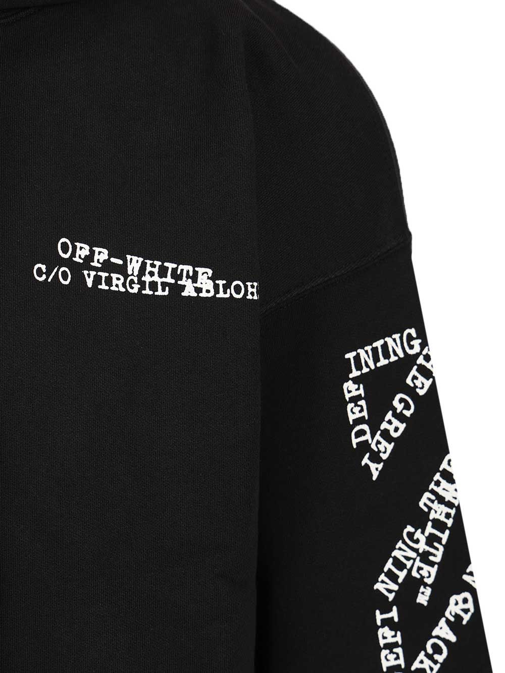 Off-White Type Arrow Hoodie Sweatshirts - Black | dd8743dba209361f3d4f3921bb25bee064ec5d8a