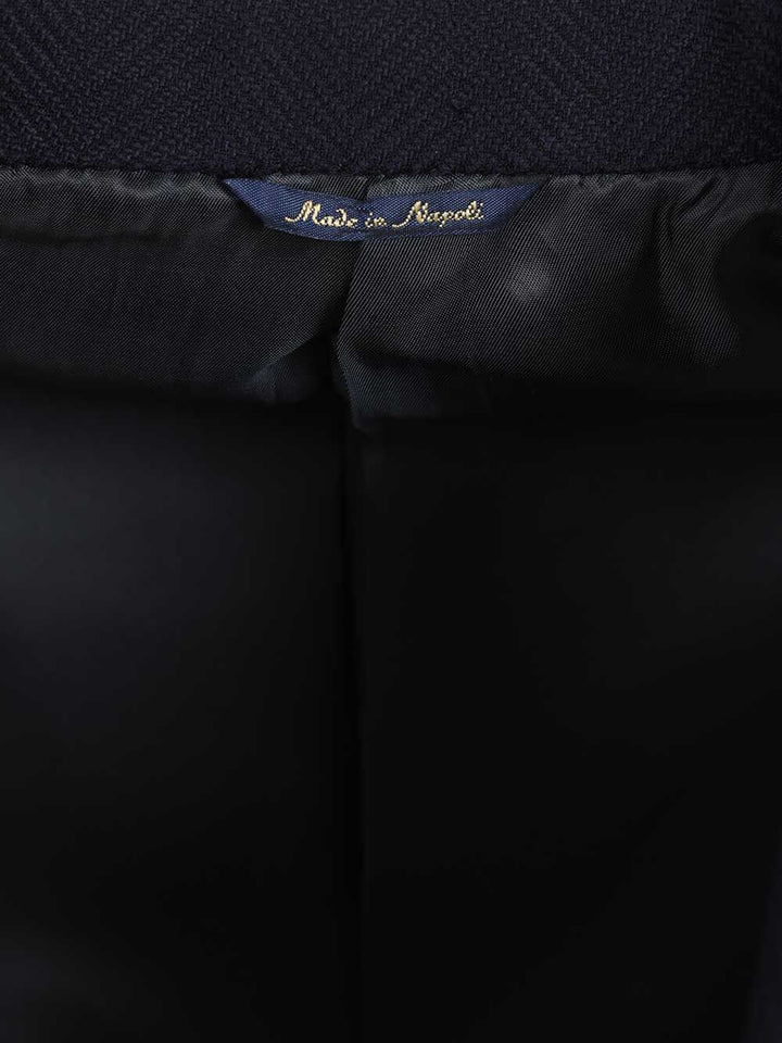 Al Duca D'Aosta Double-Breasted Wool Herringbone Blazer Dresses - Blue | f5db8bba6f987e729c133dba7d58c5cd554724b8