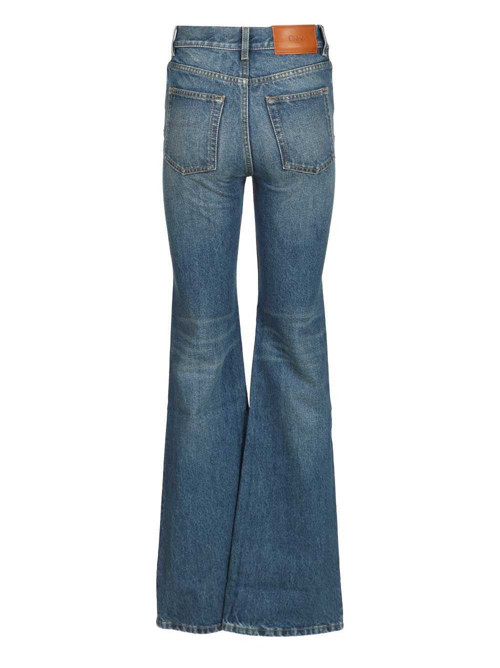 Chloe' Flared Jeans - Blue | 6637df24334672943f0d079b37f58903bd577170