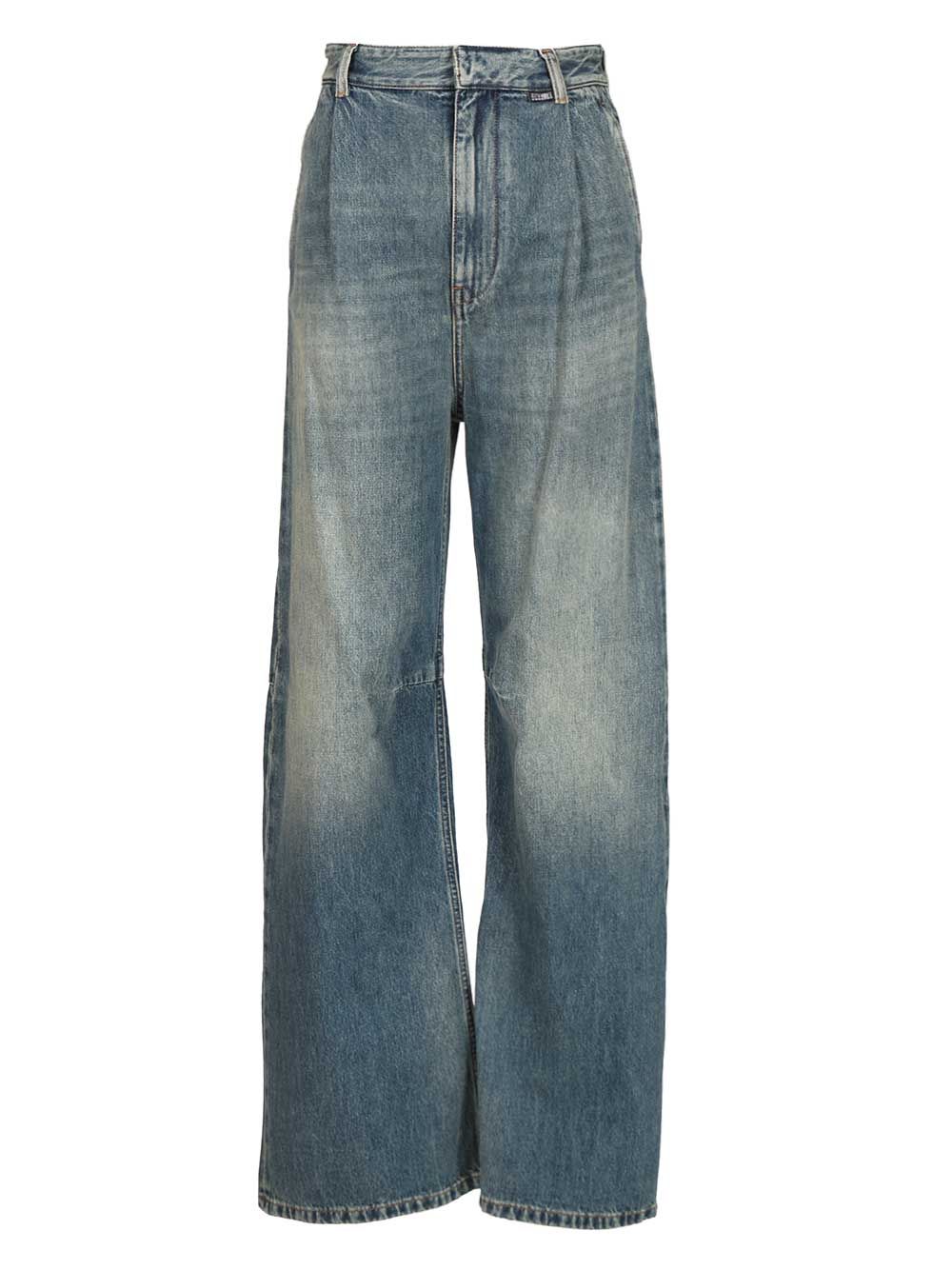 Mm6 Maison Margiela Wide Leg Jeans - Blue | 459dba72d4c500e95625faa2f063903fad557507