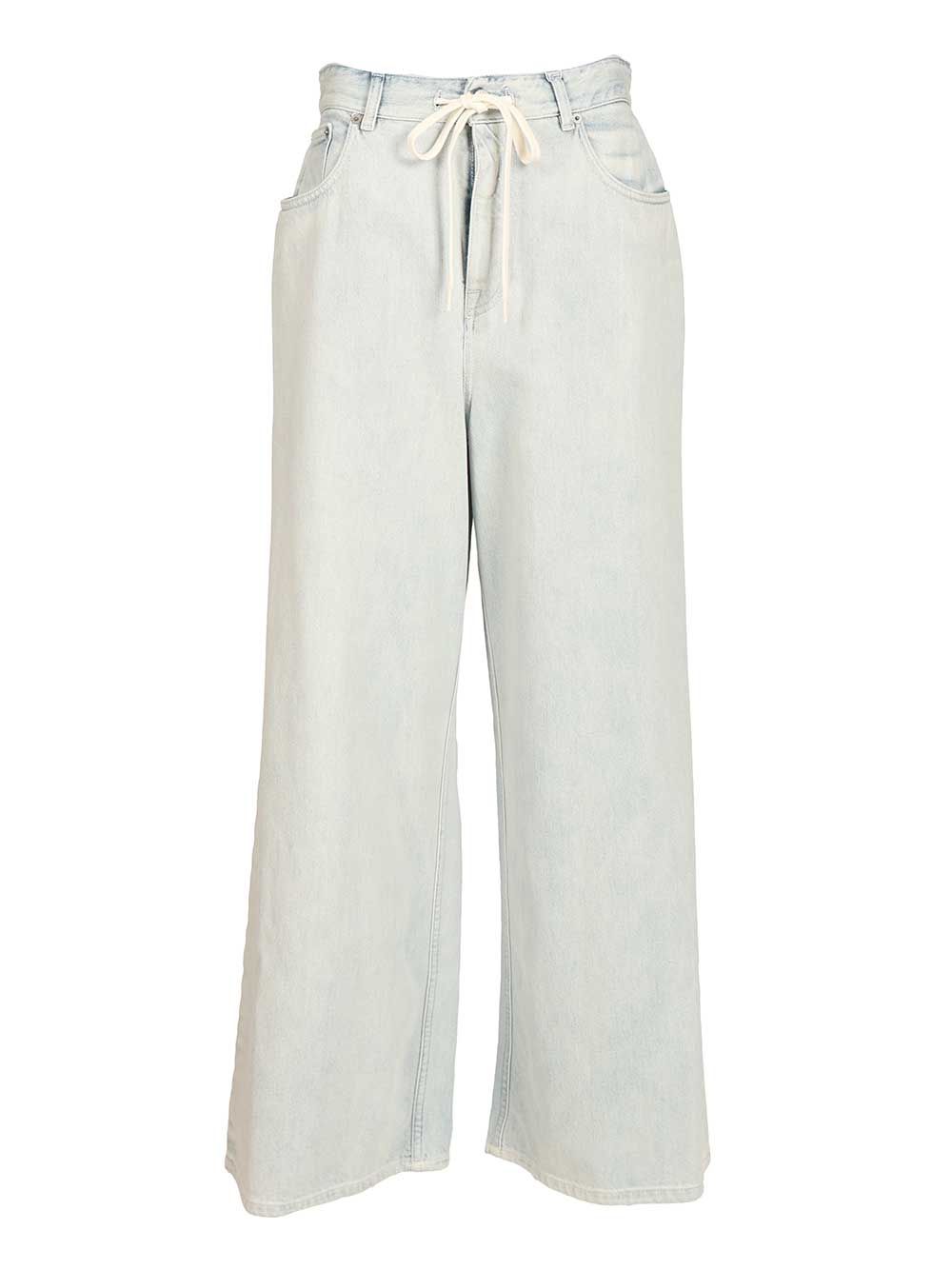 Mm6 Maison Margiela Wide Leg Jeans - Light blue | f0321ce212cc941c5be1ea97745d2444d44d65ad