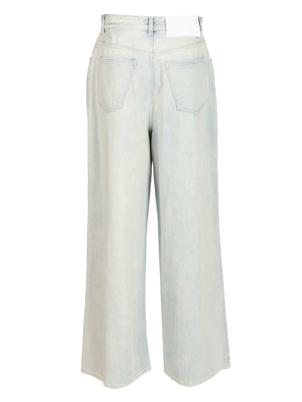 Mm6 Maison Margiela Wide Leg Jeans - Light blue | 8852e2de13d5b83e9a471af19fc13ba4cc681c51