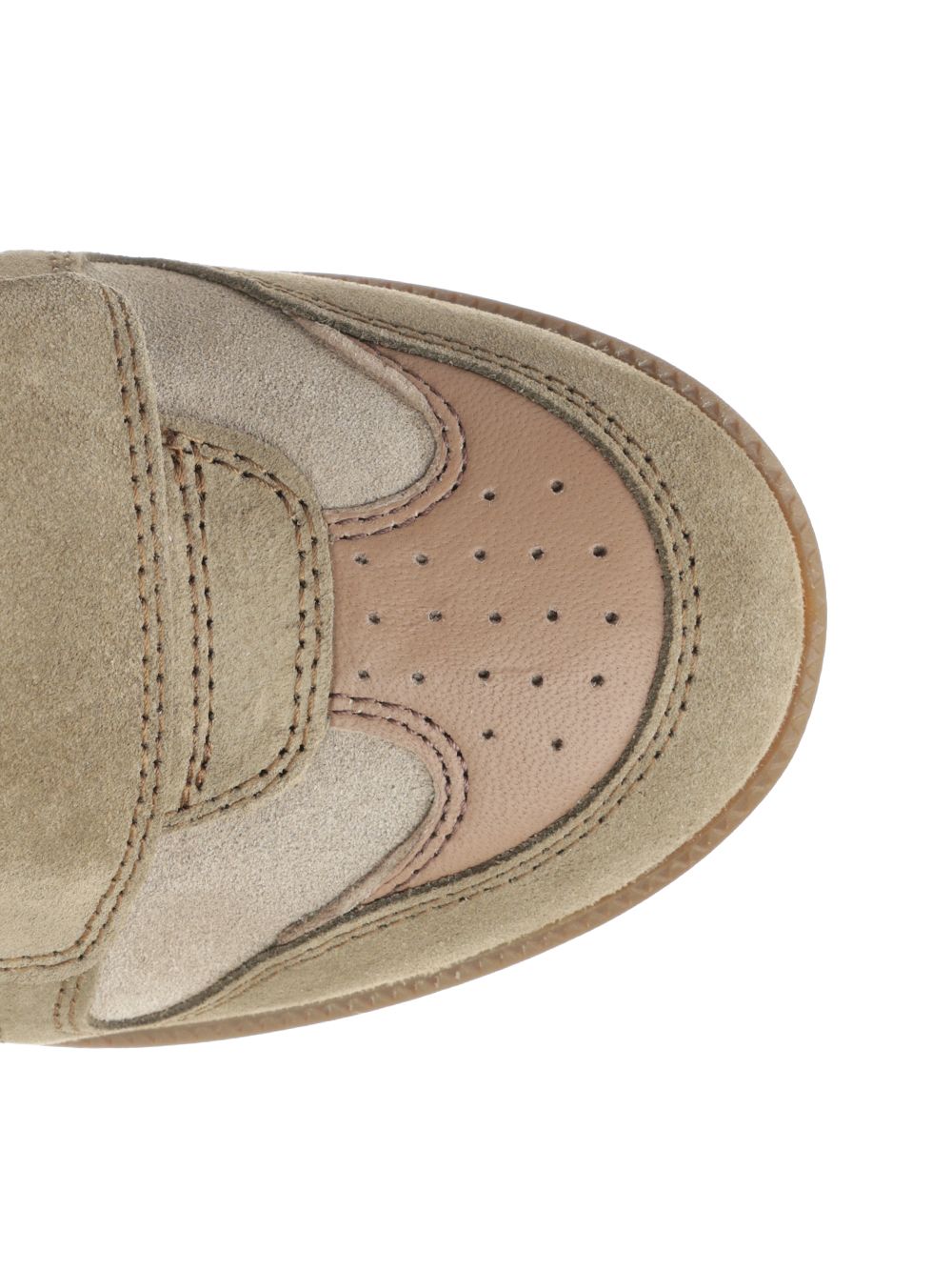 Isabel Marant Bekett  With Leather Wedge Sneakers - Beige | 0e21a0aaf69dc3573d959688266b80adaa90020b
