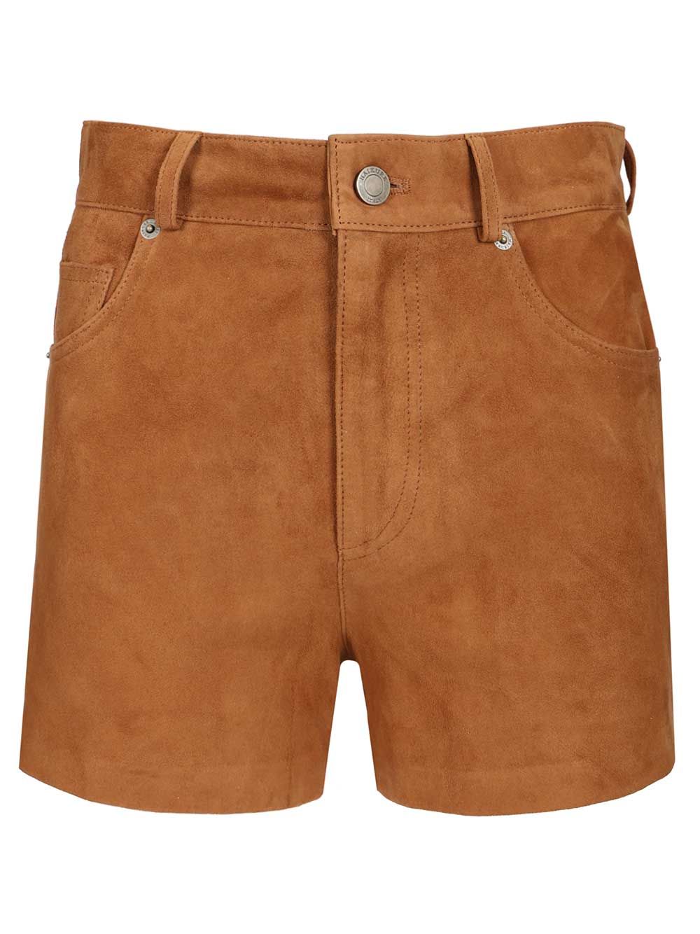 Haikure Brit Suede Shorts Trousers - Brown | 2792c93bd35e5524586f856f9b67e328addc4874
