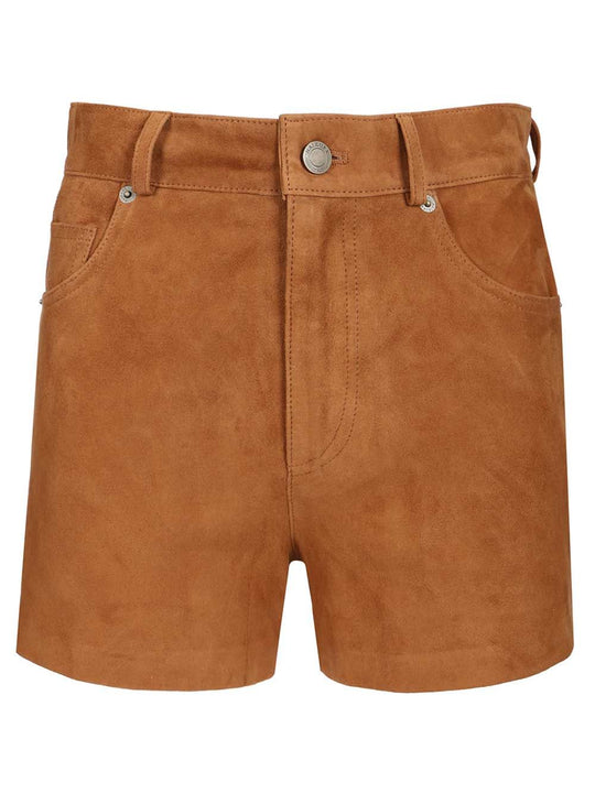 Brit Suede Shorts Trousers Brown