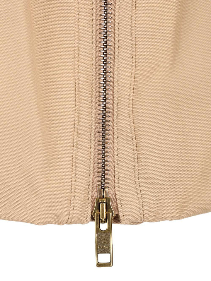 Chloe' Gathered Boule Jacket Knitwear - Brown | a60c908762baa6f5b5cf053da048da0695752d94