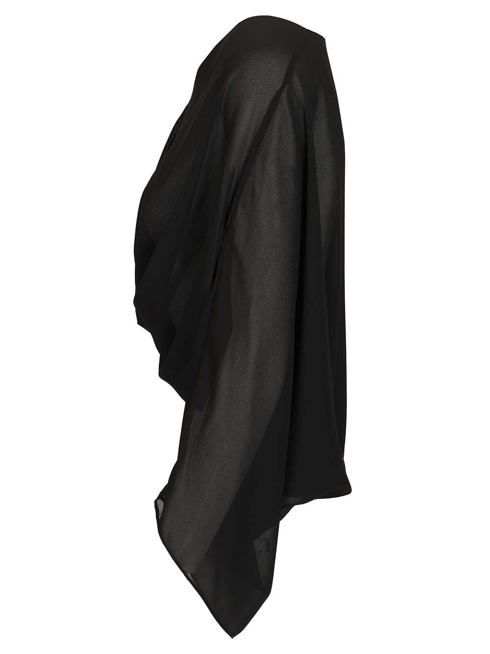 Mm6 Maison Margiela Long-Sleeved Top Tops - Black | 60647ea7e17e7472f5897cd076f77adabfb03dda