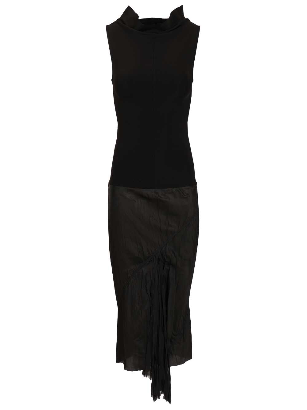 Rick Owens Sliced Dress Dresses - Black | dc209ae9c566d553b967e4099cc890c10ac78a02
