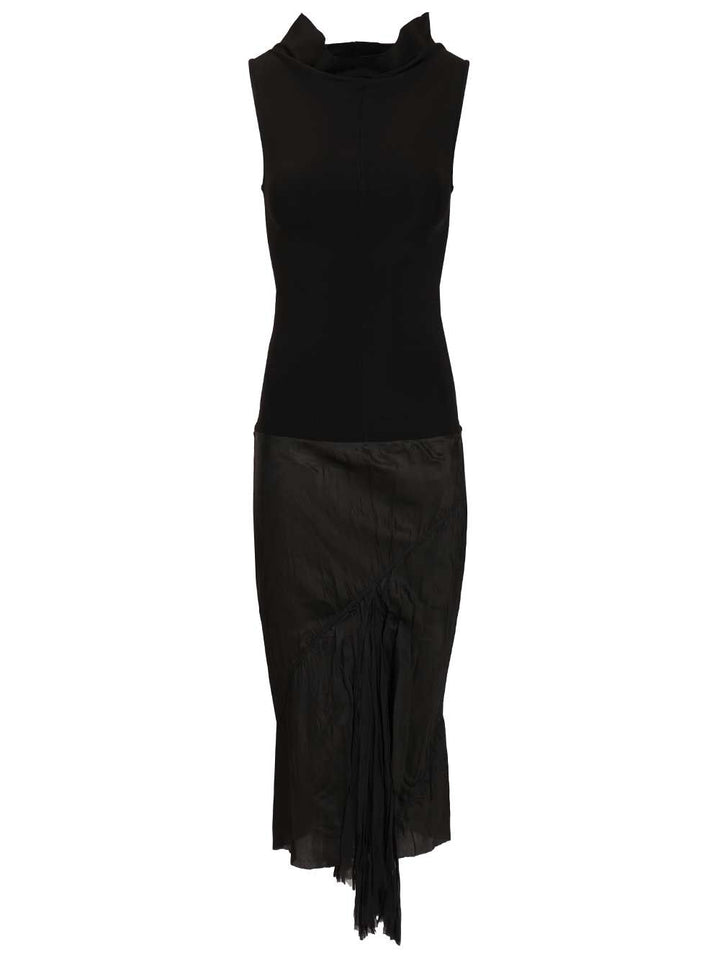 Rick Owens Sliced Dress Dresses - Black | dc209ae9c566d553b967e4099cc890c10ac78a02