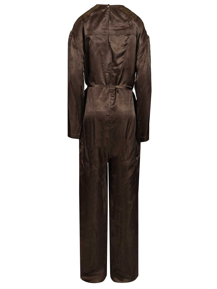 Rick Owens Long-Sleeved Jumpsuit Dresses - Brown | a7bd169f74de4fd9b10938d93f6c495bb9bd5a17