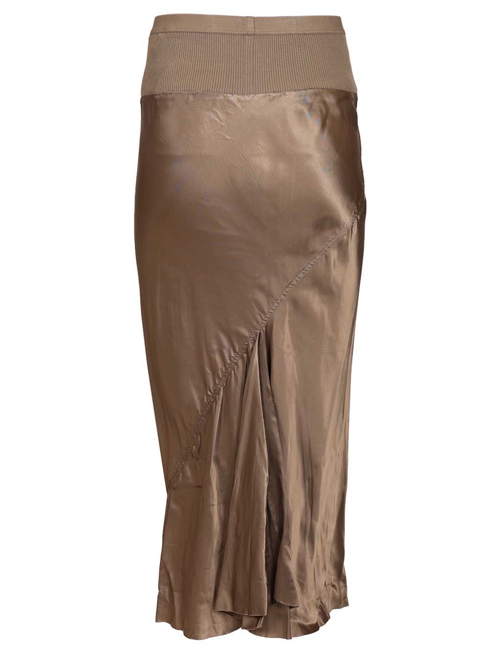 Rick Owens Knee Bias Midi Skirt Skirts - Beige | 47f4f19ca9540811f35e0f377b716d91edb95a1b