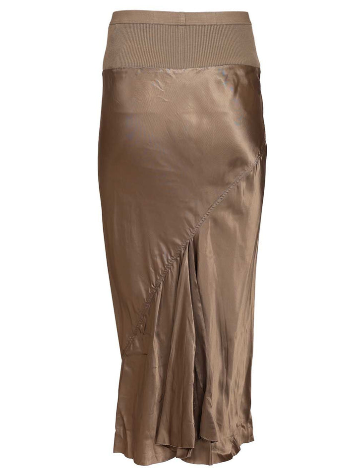 Rick Owens Knee Bias Midi Skirt Skirts - Beige | 47f4f19ca9540811f35e0f377b716d91edb95a1b