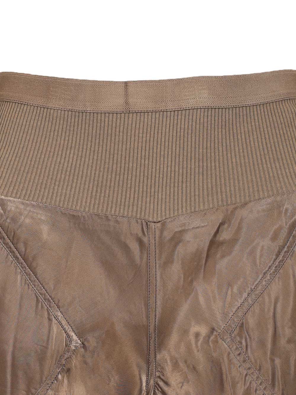 Rick Owens Bias Satin Flared Trousers - Beige | 41db56dde335d35d4760bd8bdd9ab6cc8269bc41