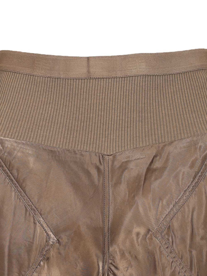 Rick Owens Bias Satin Flared Trousers - Beige | 41db56dde335d35d4760bd8bdd9ab6cc8269bc41
