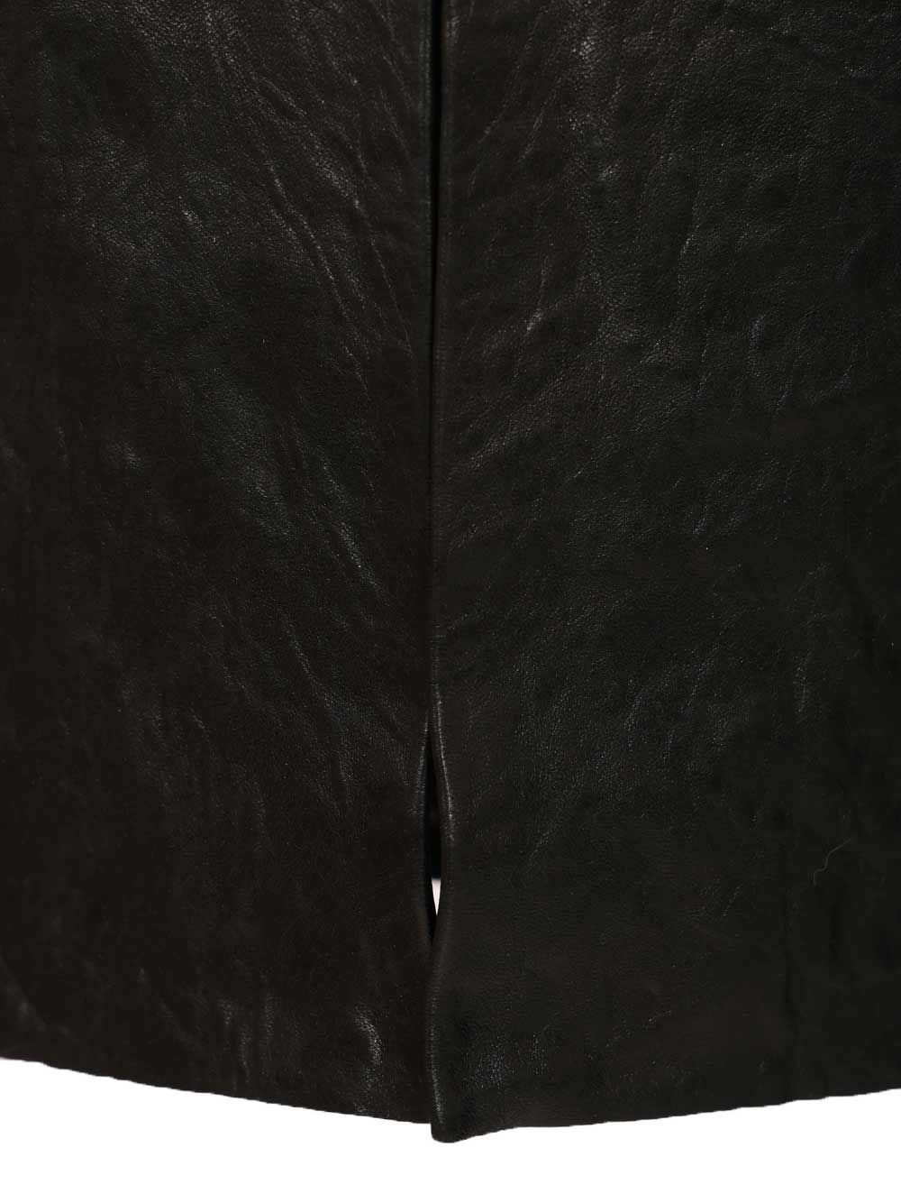 Rick Owens Leather Long Skirt Skirts - Black | 500701b783156522a02dd36db0b10b204d5cc571