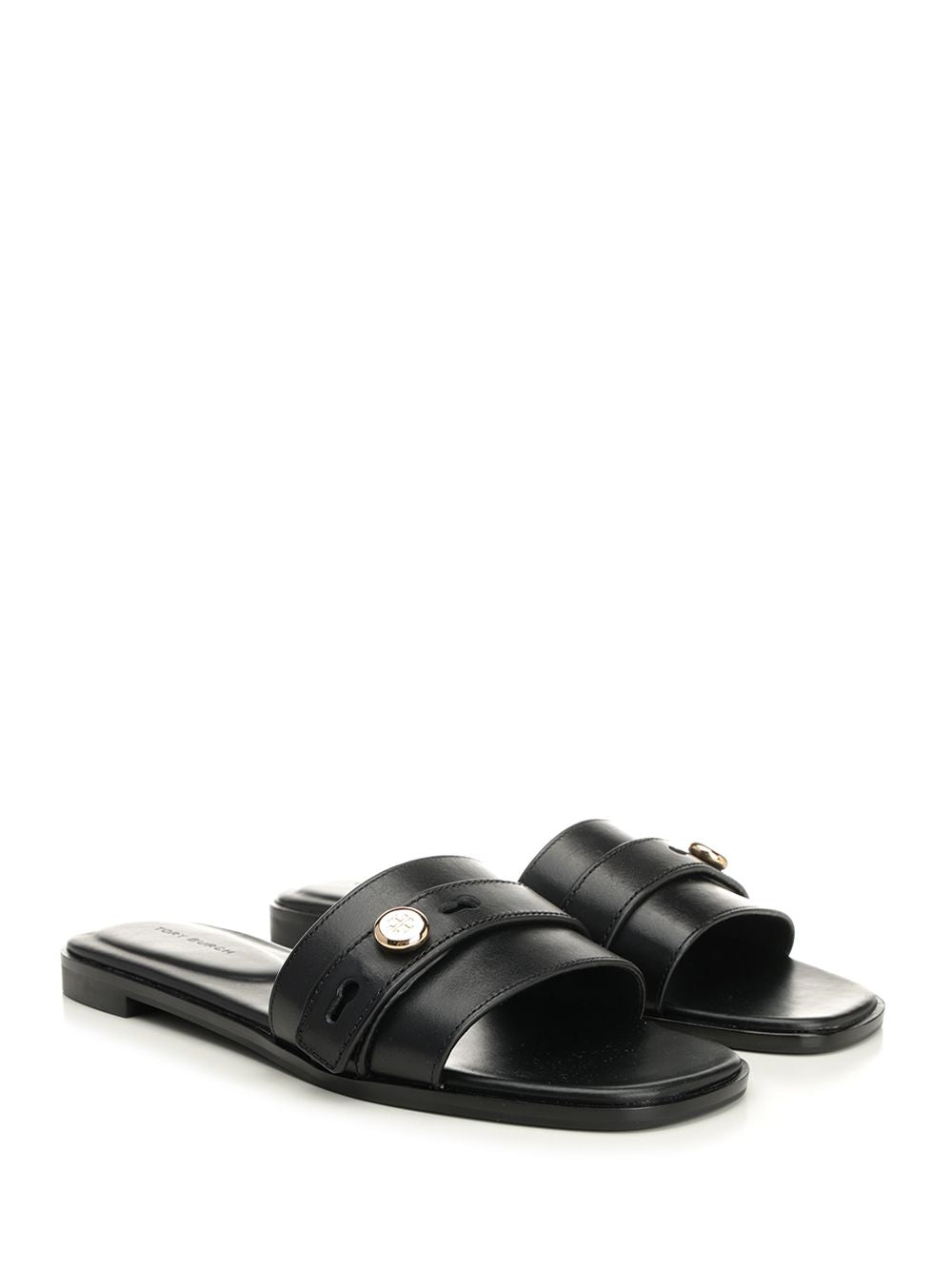 Tory Burch Romy Slider Sandal Sandals - Black | 9e712b28408ccceacce78145618151eff37ff29a