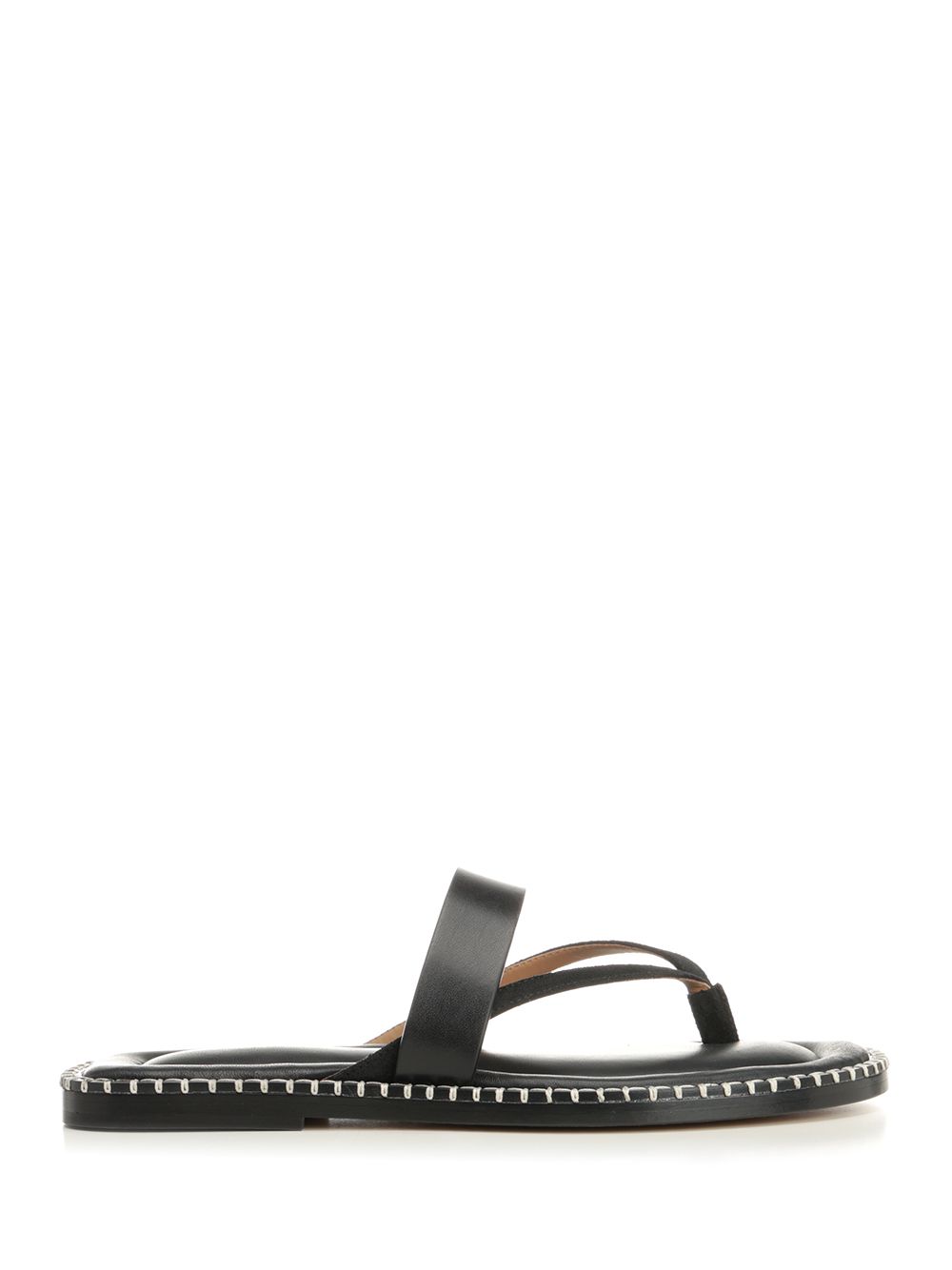 Dries Van Noten Leather Flip-Flops Scarpe basse - Black | 2577fc6e8d09e72c9d52f11637a2a28b65e07f3a