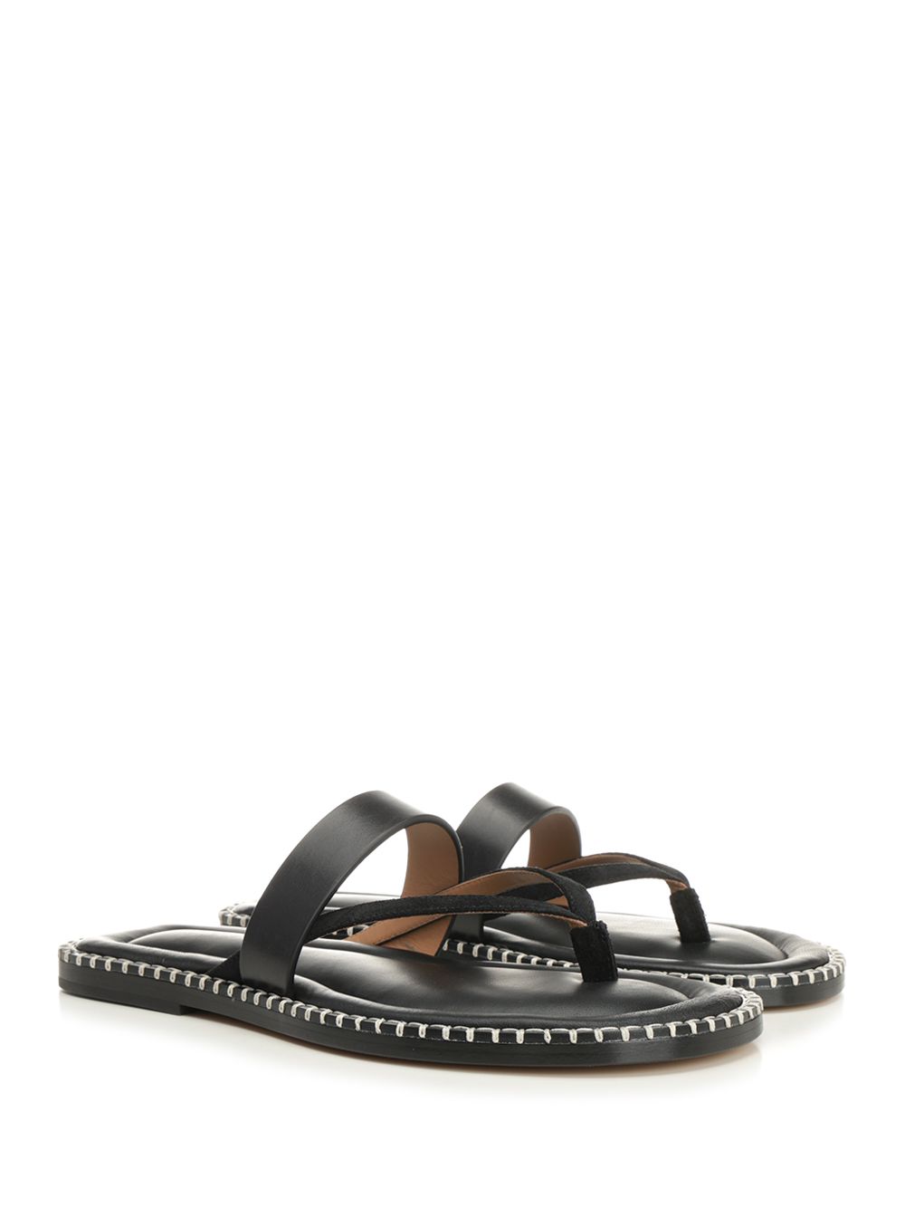 Dries Van Noten Leather Flip-Flops Scarpe basse - Black | 263157b29b22fd3c63ab8877d707f677fc61f8e4