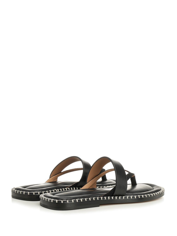 Dries Van Noten Leather Flip-Flops Scarpe basse - Black | a43520152d3a7bb097822af4abd3f3a8cbeb98fb