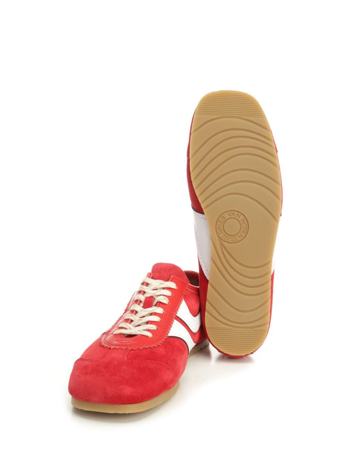 Dries Van Noten Suede Sneakers - Red | 388b22419d6701b0b9b2dc35b56a9b0f52246a61
