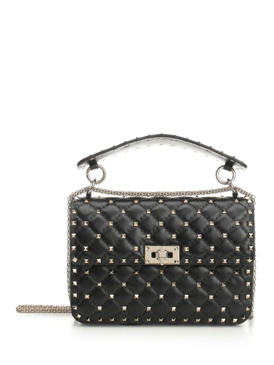 Rockstud Spike Shoulder Bags Black