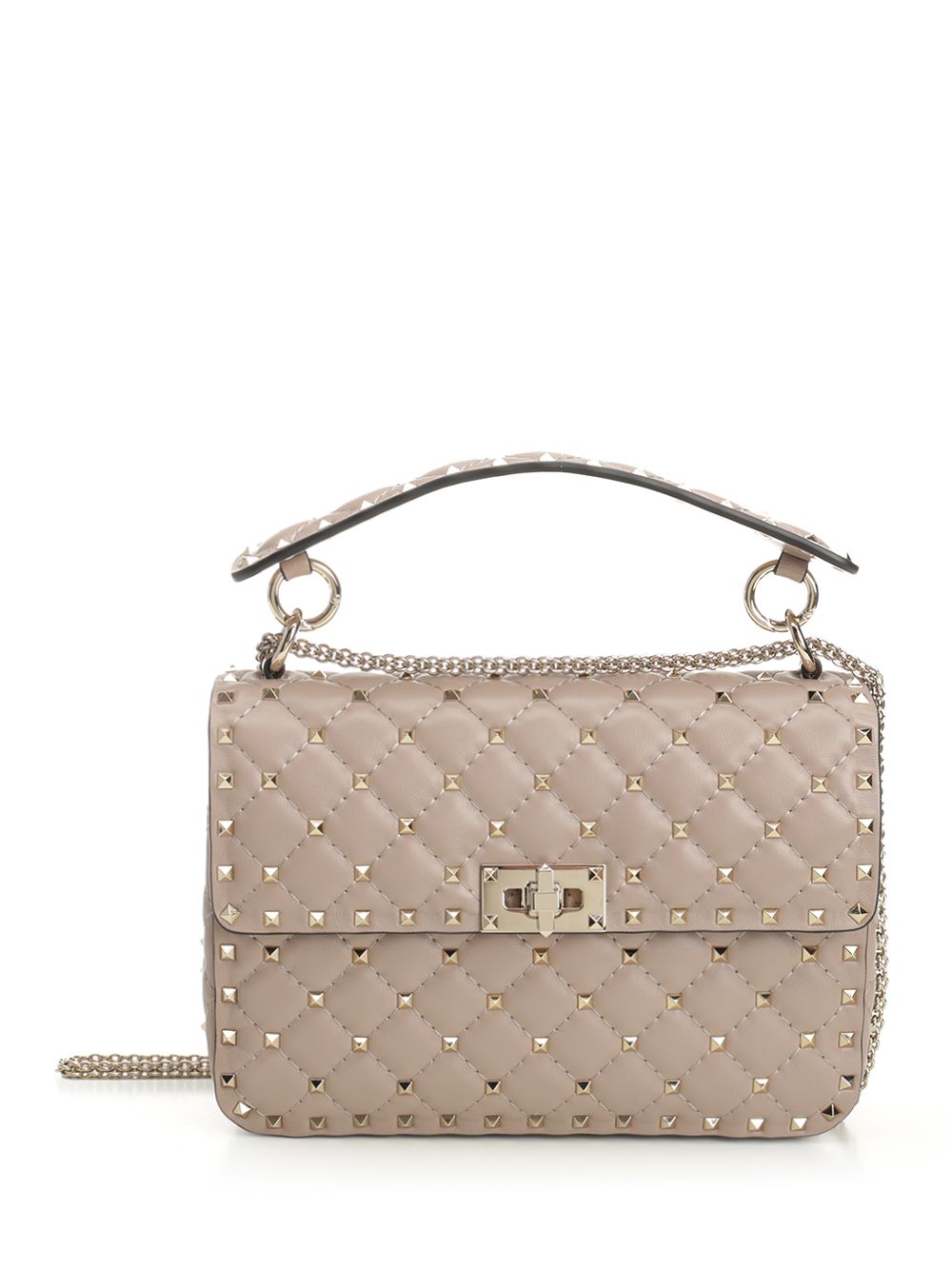 Valentino Garavani Rockstud Spike Shoulder Bags - Beige | 4da7945c089166dc077a0262741ac9433da2b29b