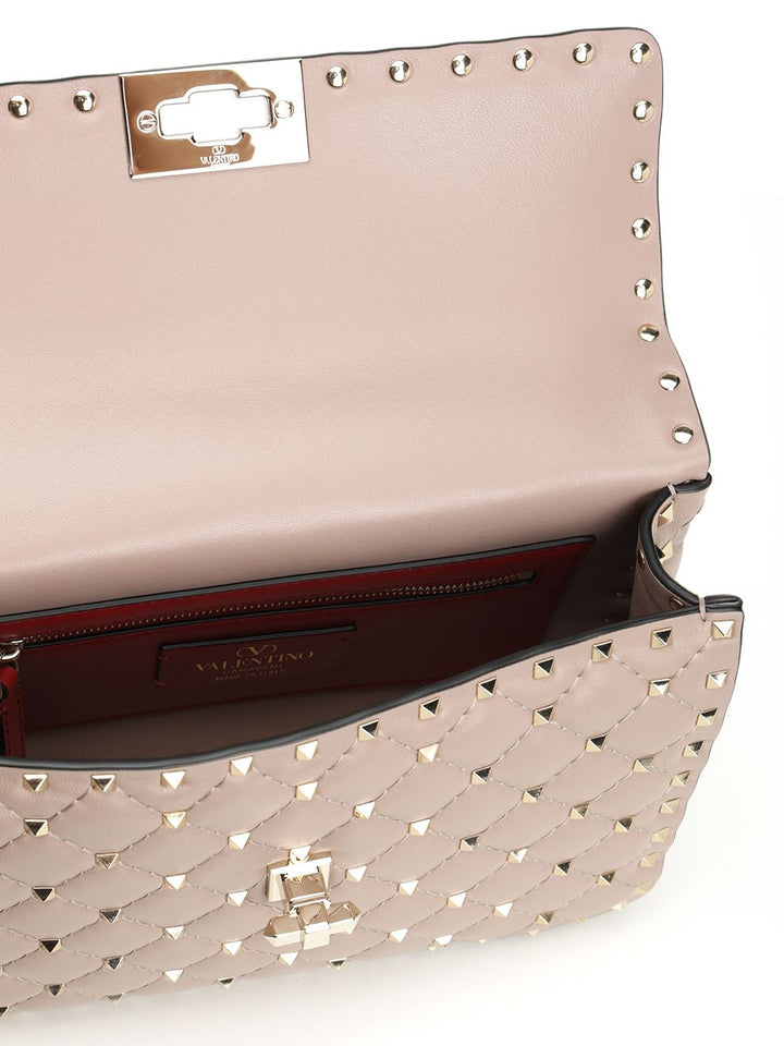 Valentino Garavani Rockstud Spike Shoulder Bags - Beige | 36345b779f49bedaaac30aa39c465f80f937c1ed