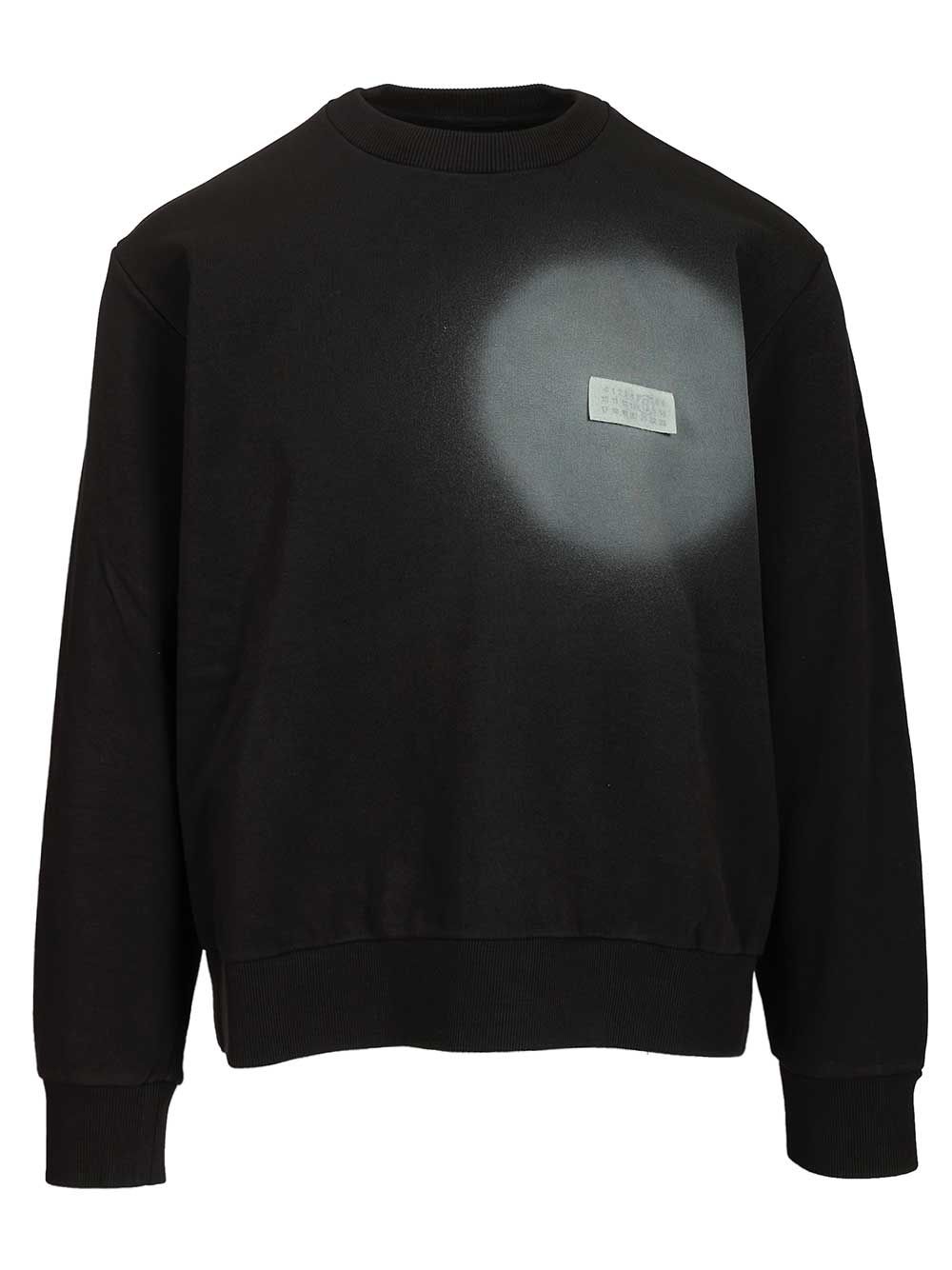 Mm6 Maison Margiela Spray Print Sweatshirt Sweatshirts - Black | c68b45972f3f2539670eda037433bdc36e5d958e