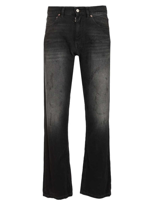Straight-Leg Jeans Black