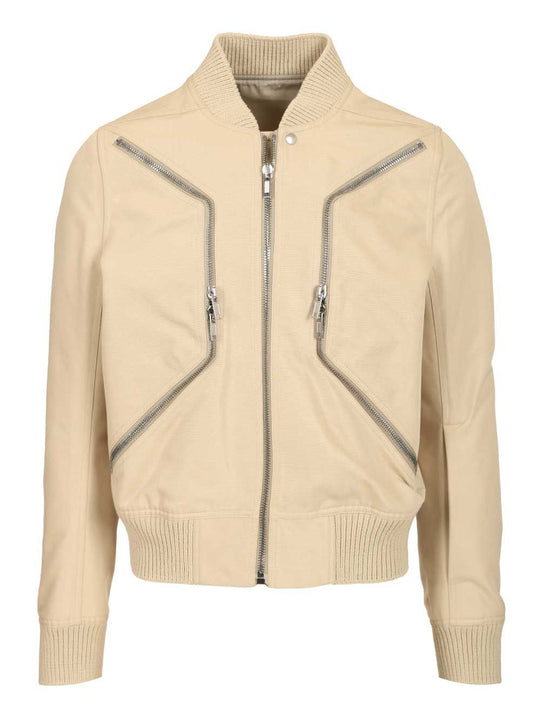 Heizer Flight Jacket In Organic Cotton Jackets Beige