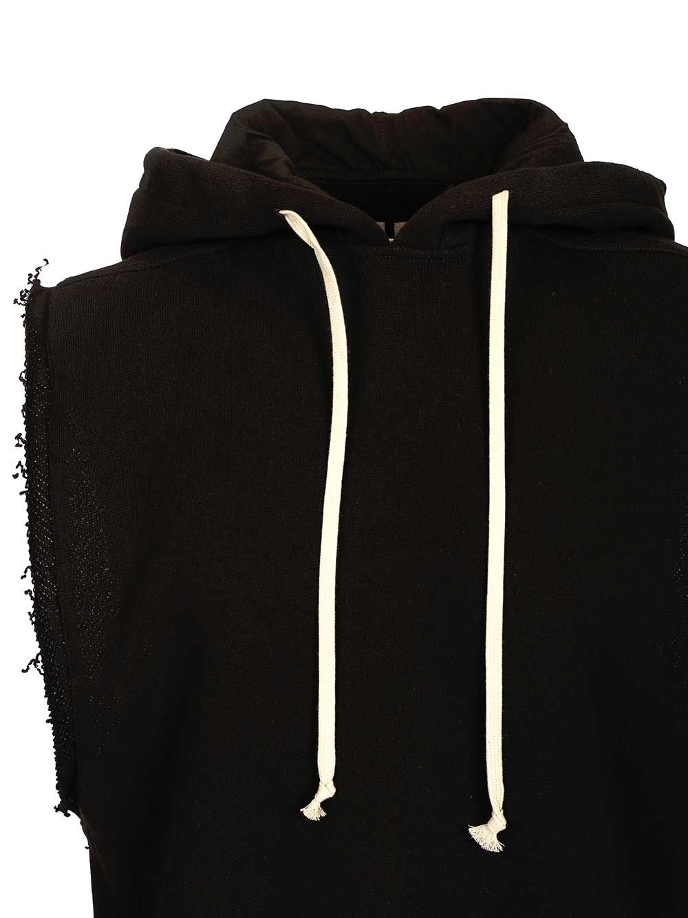 Rick Owens Cotton Jersey Vest Sweatshirts - Black | faf00740307a35a4b8e1789f38add64eac9b1aba