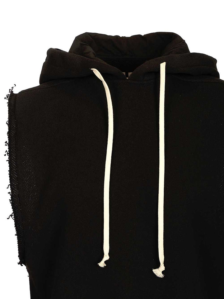 Rick Owens Cotton Jersey Vest Sweatshirts - Black | faf00740307a35a4b8e1789f38add64eac9b1aba