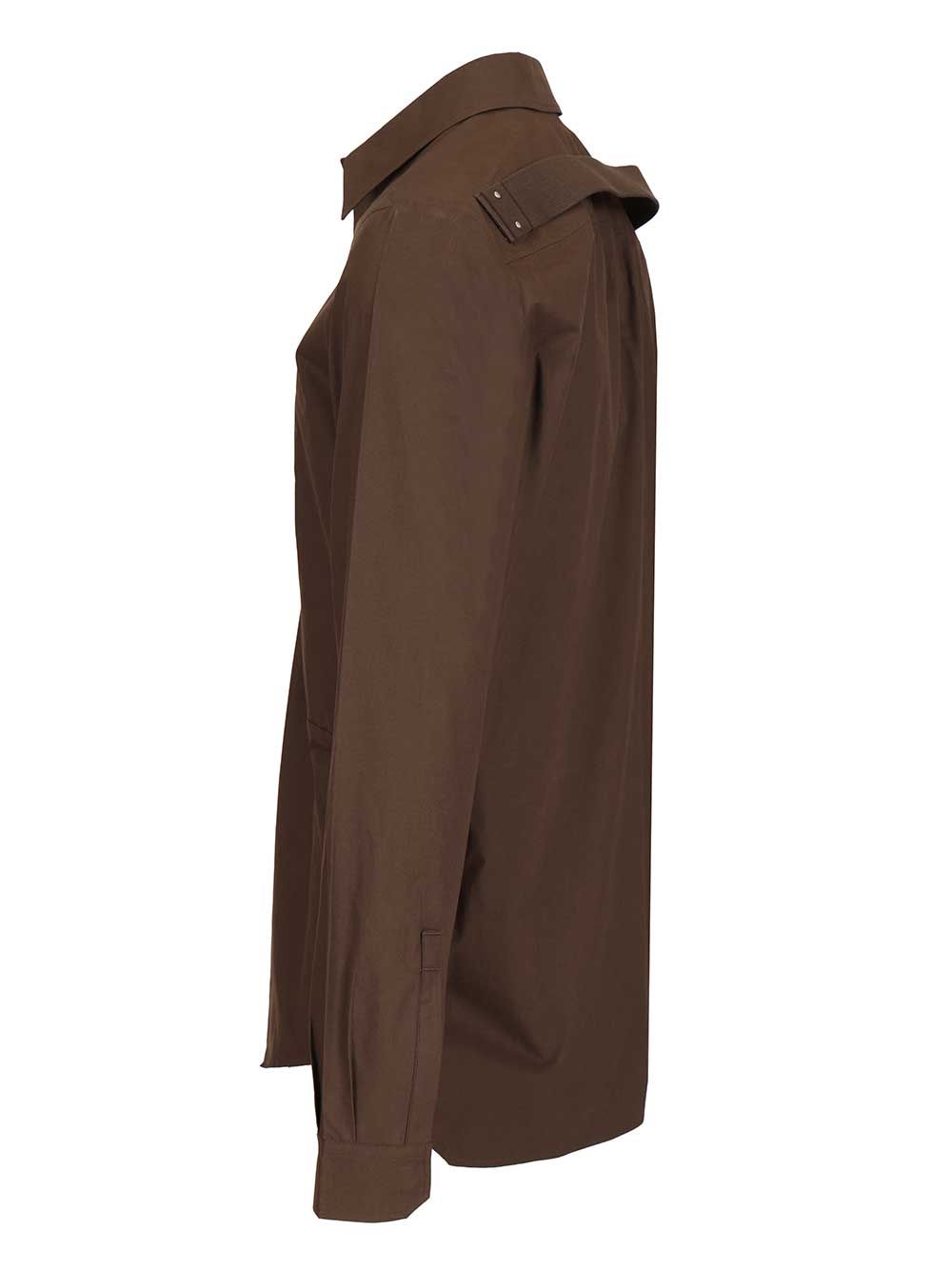 Rick Owens Fogpocket Outershirt Shirts - Brown | f8ab757639d768ef8e4f804e9b40384981b647d8