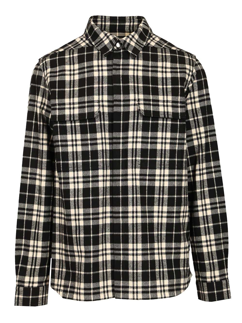 Rick Owens Temple Checked Cotton Shirt Jackets - Black | dd06951f044a9c9bdb0a8b29e28c0bd56e5b9459
