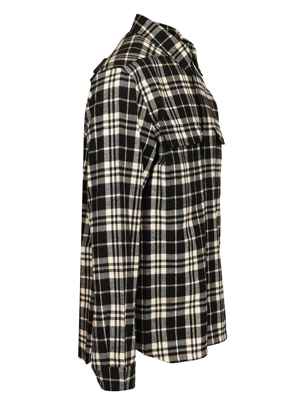 Rick Owens Temple Checked Cotton Shirt Jackets - Black | 12560efe69f7c2f8e73b9d235b8b95a9b77dcdac