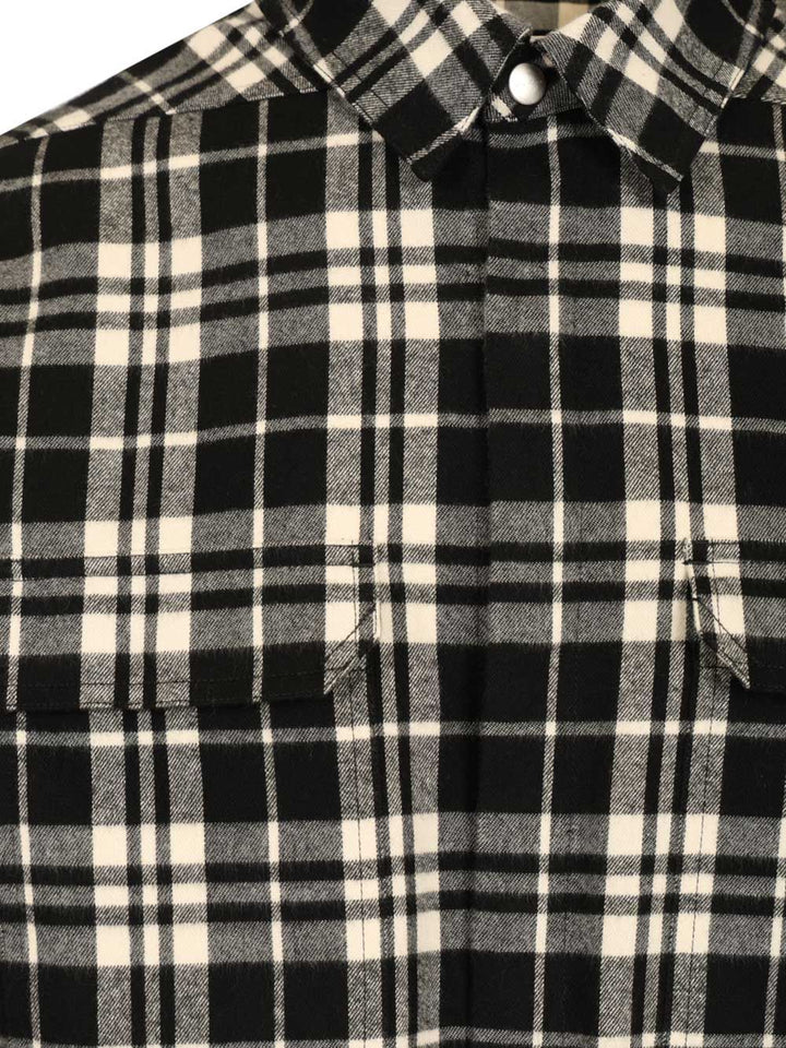 Rick Owens Temple Checked Cotton Shirt Jackets - Black | 8366f2f6c21b92c5839e8a9a1bb1e0b30b1ffc21