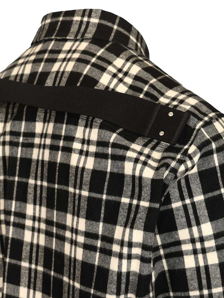 Rick Owens Temple Checked Cotton Shirt Jackets - Black | 5289160e38769a4c9dc27de91d686eeef69584db