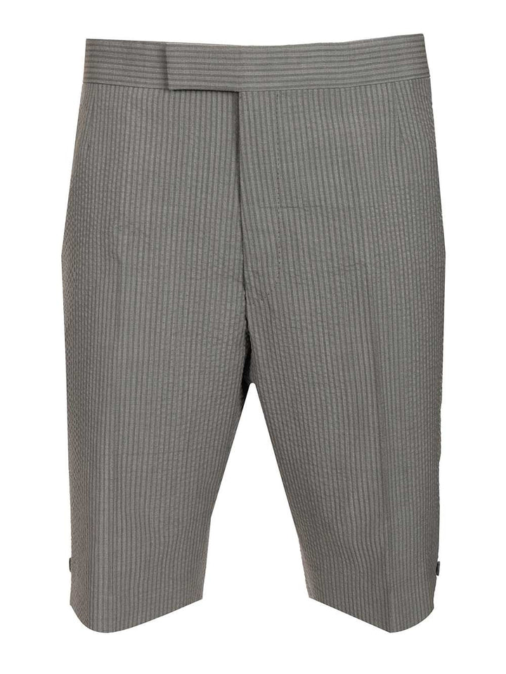 Thom Browne Seersucker Shorts Jackets - Grey | 63a023fdbf4e299d852ef1858040a5489360ad4f