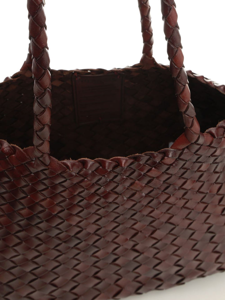 Dragon Diffusion Santa Croce Big Woven Leather Tote Bag Shoulder Bags - Brown | 67357f3a29dda52d3951e37159ed5aa1fca02aca