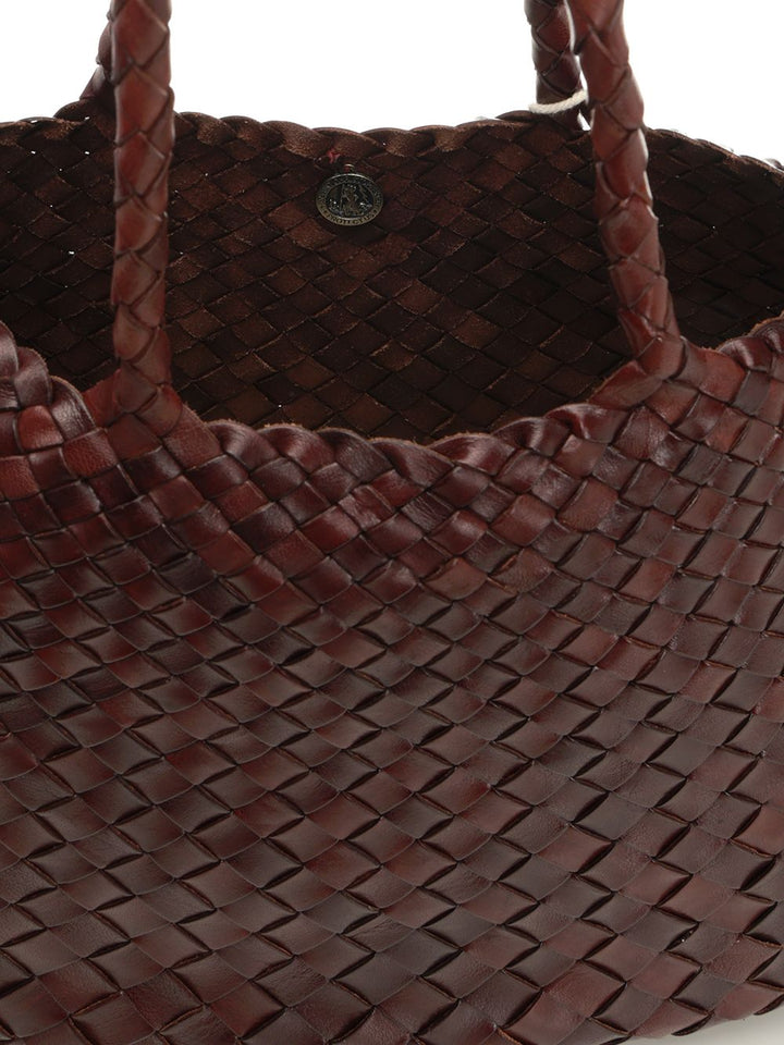 Dragon Diffusion Santa Croce Big Woven Leather Tote Bag Shoulder Bags - Brown | fffa7257b1c712ccb82088904d41d4755d61e793