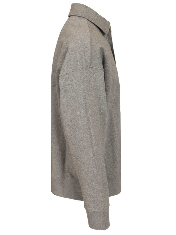 Maison KitsunÉ Oversized Polo Sweatshirt Polo shirt - Grey | 089d708b743bd33d115fb022ec755fcddca67571