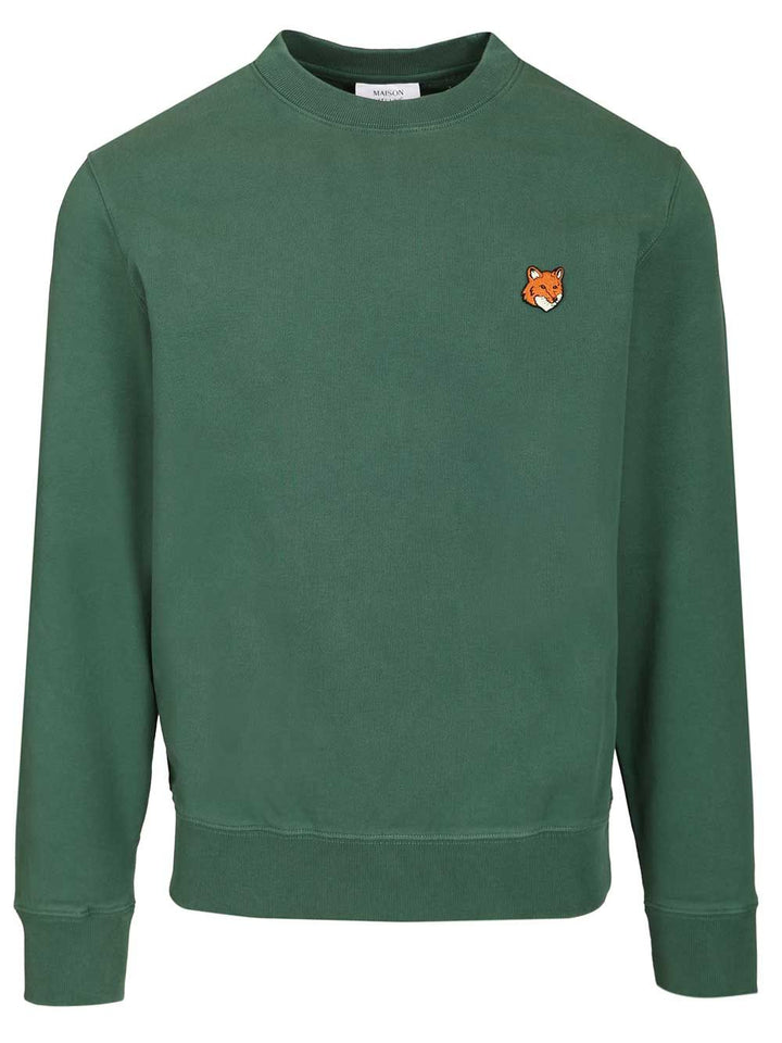 Maison KitsunÉ Fox Head Sweatshirt Sweatshirts - Green | 1a7db8a5acd1e79932db251d5c1b317ca803e4a7