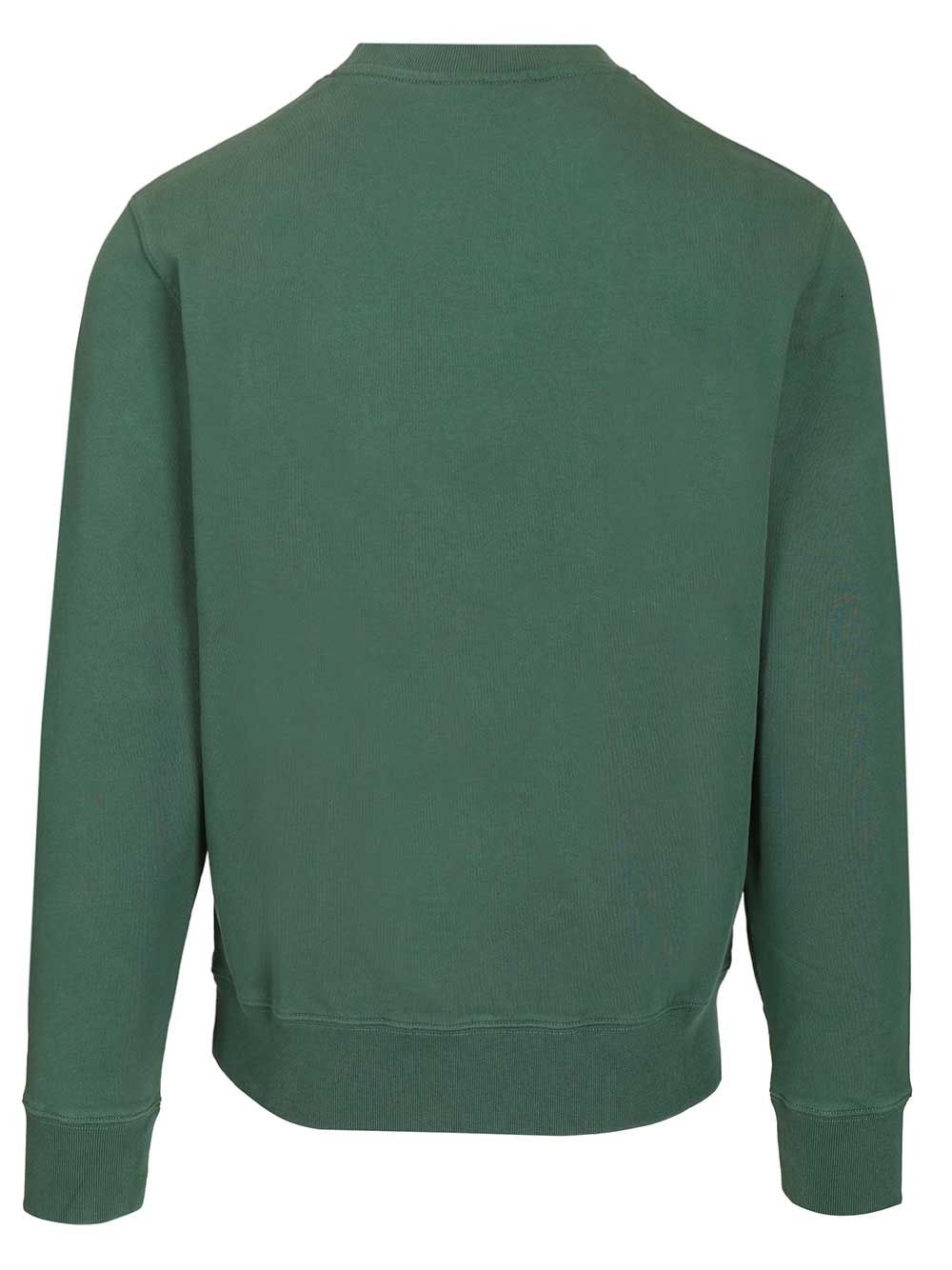 Maison KitsunÉ Fox Head Sweatshirt Sweatshirts - Green | 3d9c7f4f127d8ee79a016051248cda07f86f4a70