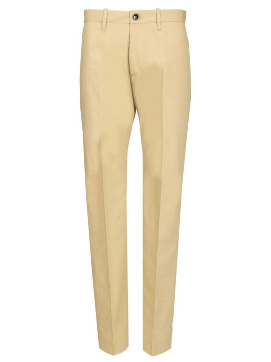 Straight Trousers Beige