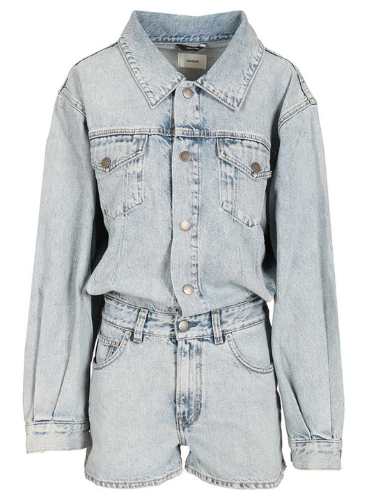 Elle Playsuit Jewelry Light Blue